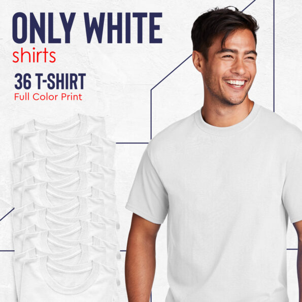 Only White Shirts 36 Package